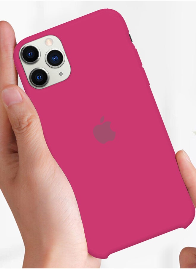 CATANES - iPhone 11 Pro Max Case Slim Silicone Case Soft Anti-Scratch Full Body Shockproof Protective Case Cover Hot Pink - Image 1