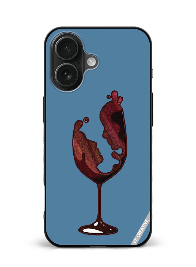 VR CREATIVE Protective Case Cover For Apple iPhone 16 Wine Glass Art Design Multicolour