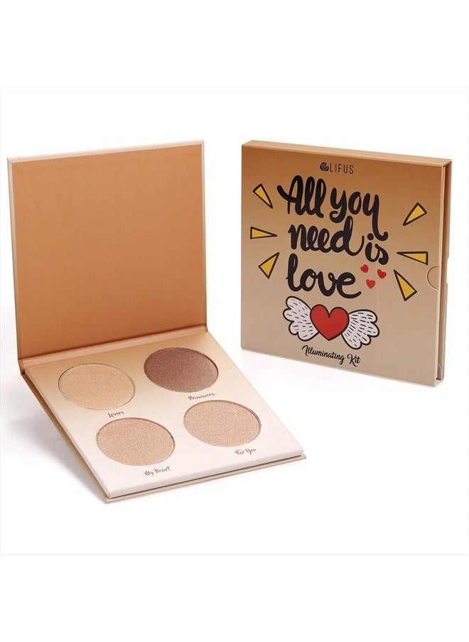 LIFUS - Highlighter Palette，Highlighter Makeup Palette, Glow Bronzer Highlighter Powder Kit,Face illuminator makeup palette - Image 1