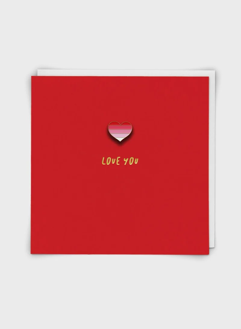Fox & Butler Love You Valentines Card