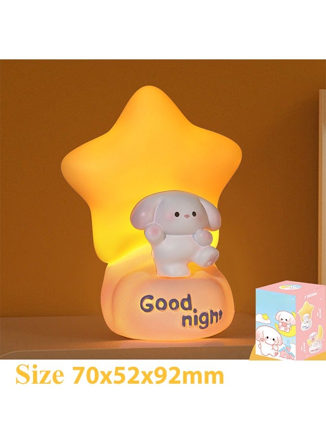 مصباح ليلي، مصباح كلب لطيف للأطفال الصغار، مصباح بجانب السرير من الراتنج، مصباح ليلي للأطفال من كاواي، مصباح ليلي إبداعي لغرفة الأطفال، مصباح ديكور للمكتب، ضوء دافئ باللون الكهرماني، مصباح ليلي يدوم طويلاً، أفضل هدية للأطفال والأصدقاء، جيد للنوم، مثالي لغرفة النوم، الممر، السلالم، غرفة الأطفال. - Image 2
