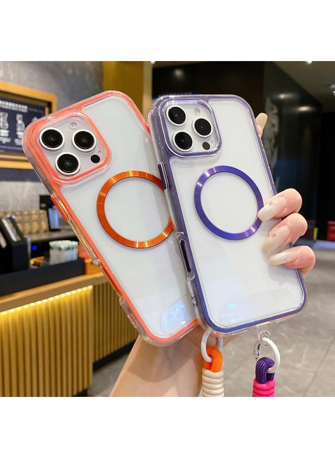 S-TOP Case For iPhone 16 Airbag 3 in 1 CD Texture MagSafe Phone Case with Strap - Image 3