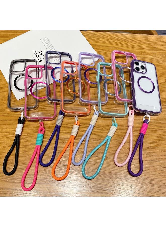 S-TOP Case For iPhone 16 Airbag 3 in 1 CD Texture MagSafe Phone Case with Strap - Image 2