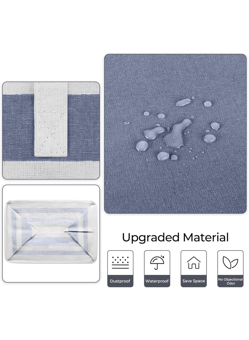 كيلا سلة غسيل كبيرة، مقاومة للماء، سلة غسيل قائمة بذاتها، سلة ملابس طويلة قابلة للطي بمقابض ممتدة للملابس والألعاب في السكن الجامعي والعائلة (أزرق، 100 لتر) - Image 5