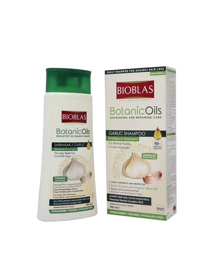 Bioblas Hair Loss Garlic Shampoo for Men and Women with Unscented & Odorless Natural Oil Treatment, Halal, Dermatologically Tested to Strengthen Hair from Root to Tip, All Hair Types (2-Pack) - Image 2