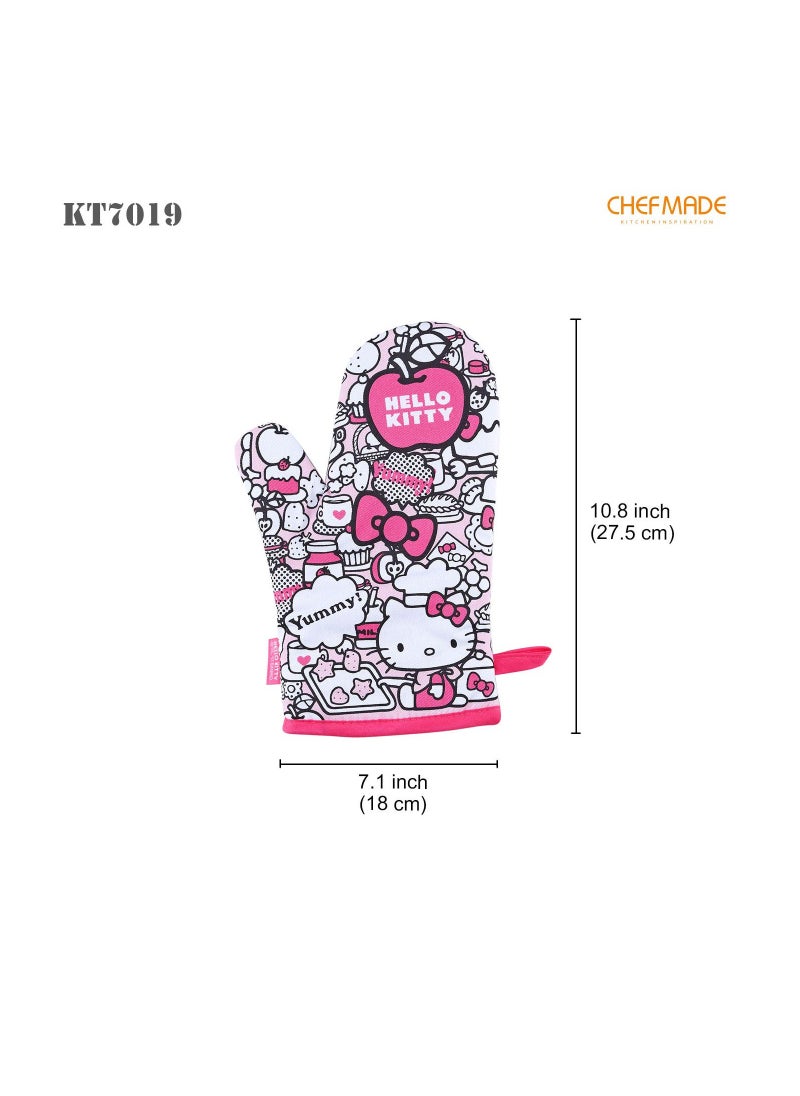 chefmade - 2Pcs Hello Kitty Oven Mitts Heat Resistant Kitchen Gloves - Image 1