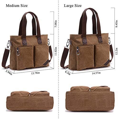 ToLFE Women Top Handle Satchel Handbags Tote Purse Shoulder Bag (Large: (L) 14.57" x(W) 6.3" x(H) 12.2", Blue-(large)) - Image 5