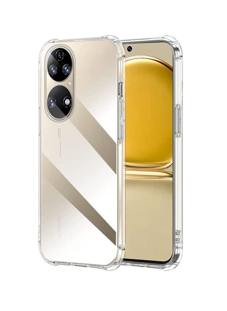 BGM Huawei P50 Pro Case Cover Back Air Cushion Soft Silicone Shockproof Anti-Scratch Protective Bumper Shell Corner Clear, 