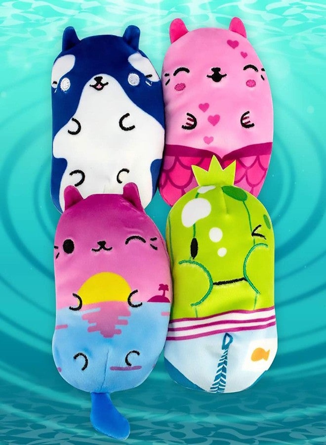 Cats vs Pickles - Swimmy - Key West Kitty, Finely, Willy, & Walter - 4-Pack - 4" Cute Cuddly Collectible Bean Plush Toy - are You Team Cat or Team Pickle? Collect Them All! - Image 5