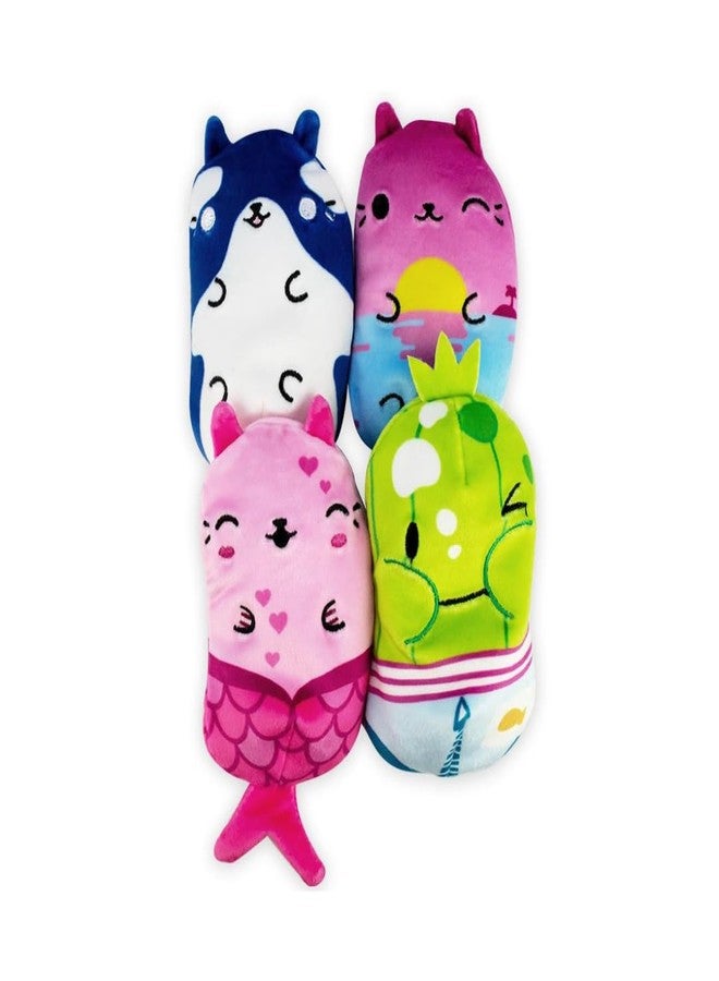 Cats vs Pickles - Swimmy - Key West Kitty, Finely, Willy, & Walter - 4-Pack - 4" Cute Cuddly Collectible Bean Plush Toy - are You Team Cat or Team Pickle? Collect Them All! - Image 1