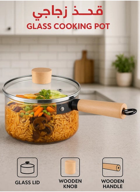 1.8L Capacity Glass Cooking Pot Dlc-36444