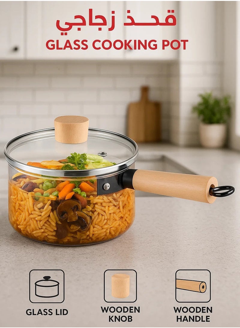 DLC 1.8L Capacity Glass Cooking Pot Dlc-36444  - Image 1