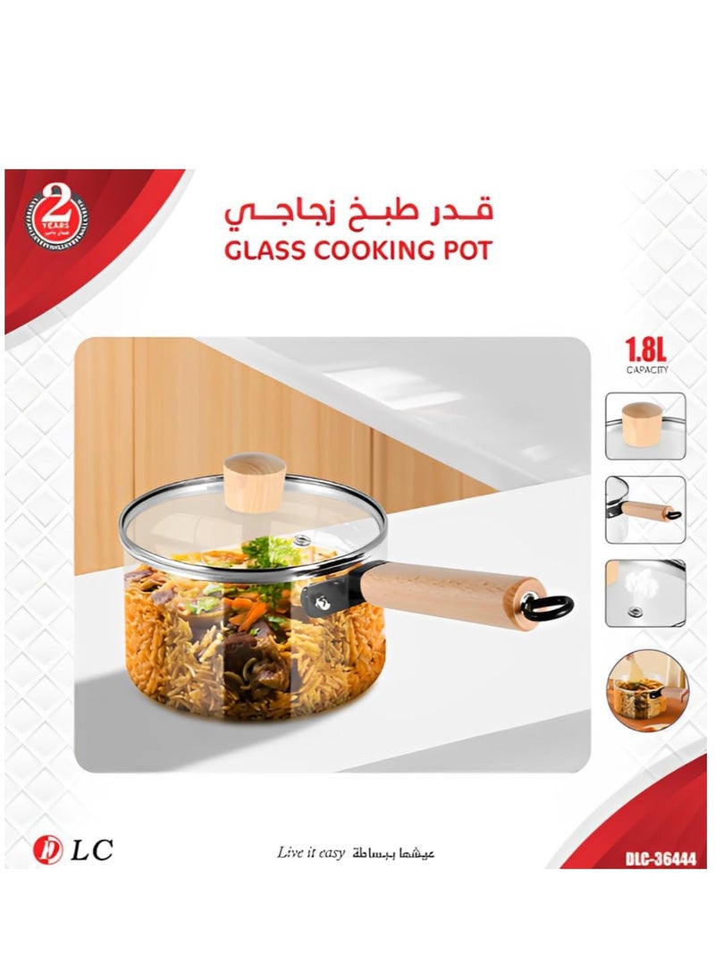 DLC 1.8L Capacity Glass Cooking Pot Dlc-36444  - Image 4