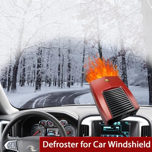 Fidensis 12Volt 150W Car Heaters for Vehicle, Car Heater That Plugs Into Cigarette Lighter, Windshield Defroster Defogger, Quick Heating, Compatible with All 12V Vehicles including Cars, Trucks, RVs, and Boats - Image 2