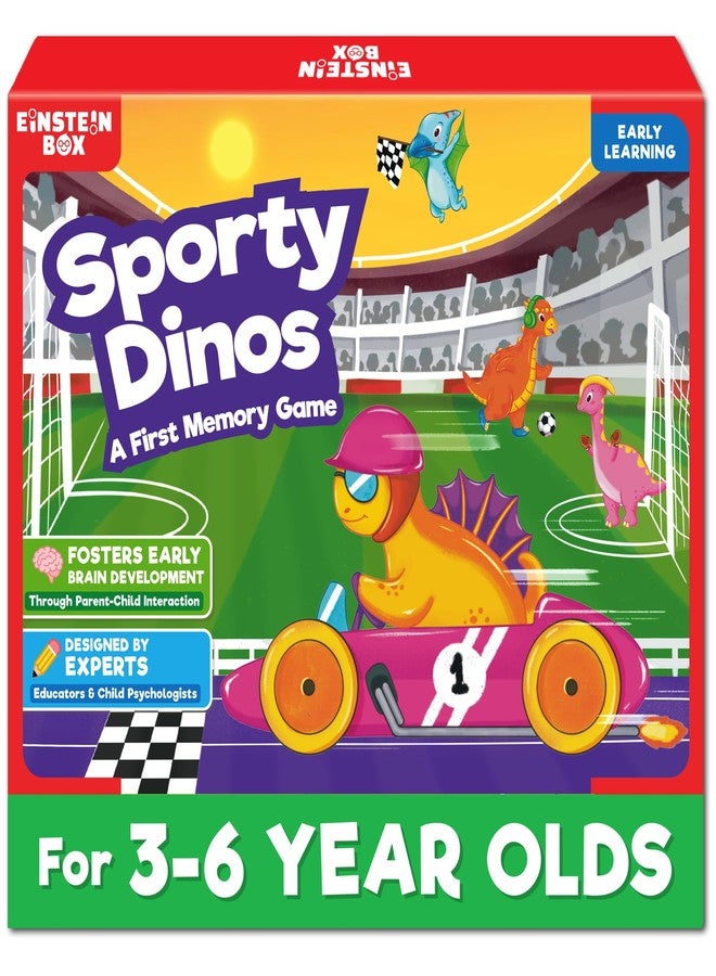 EINSTEIN BOX Sporty Dinos Game for Kids 3+ Years Old | Toys & Gifts for Boys & Girls Ages 3,4,5,6 Years | Birthday Gift for Kids Aged 2 to 5 Years | Educational Toys | Card Game - Image 1