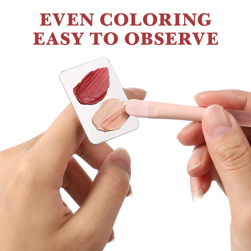 Frcolor 2PCS Nail Art Palette Stainless Steel Makeup Mixing Palette Ring Nail DIY Art Design Paint Color Mixing Palette Metal Tool - Image 3