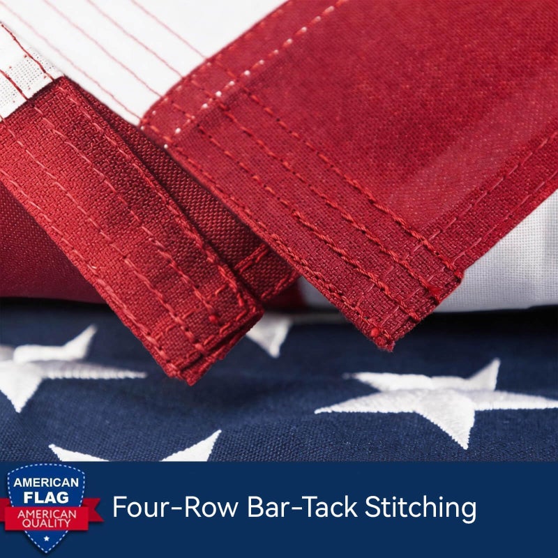 YASUN Premium American Flag Heavy Duty 420D 3x5, TearProof & Waterproof High Wind Resistant Outdoor US Flag with Embroidered Stars, Sewn Stripes, Brass Grommets for All-Weather Durability Reinforced Long Lasting - Image 5