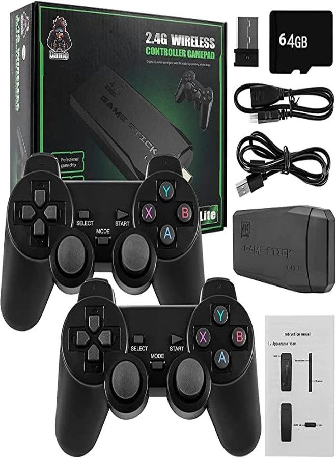 NextTech 2026 4K UHD Game Stick Console, 20000+ Retro Games Built-in, HDMI TV Gaming System, Dual Wireless Controllers, 64GB Storage, Classic Arcade Experience for All Ages - Image 1