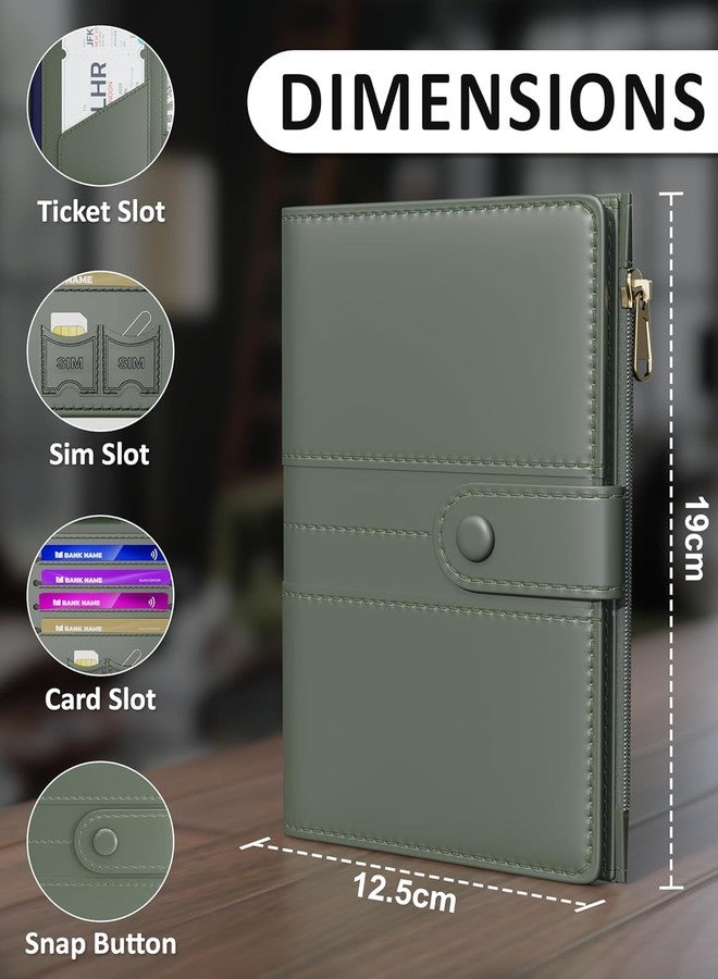 فيدوس حافظة جواز سفر فاخرة من فيدوس للرجال، حافظة جواز سفر للنساء، غطاء جواز سفر، محفظة مع حامل بطاقات، منظم ملحقات سفر مزود بتقنية RFID، جلد صناعي - Image 3