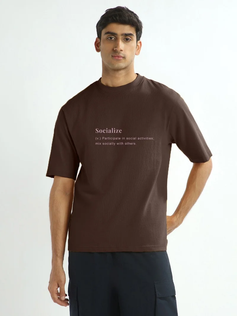 NOBERO Nobero Men Oversized Graphic Printed T-shirt