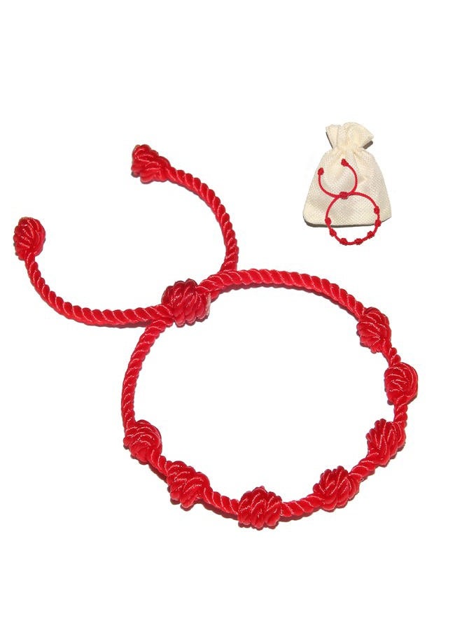 PHITECUS Red Bracelet for Babies Girls Boys Kids Protection Charm Good Luck Evil Eye Cord for Newborn Kids Children, 5"- 5,5", Non-metallic material, No Gemstones - Image 1