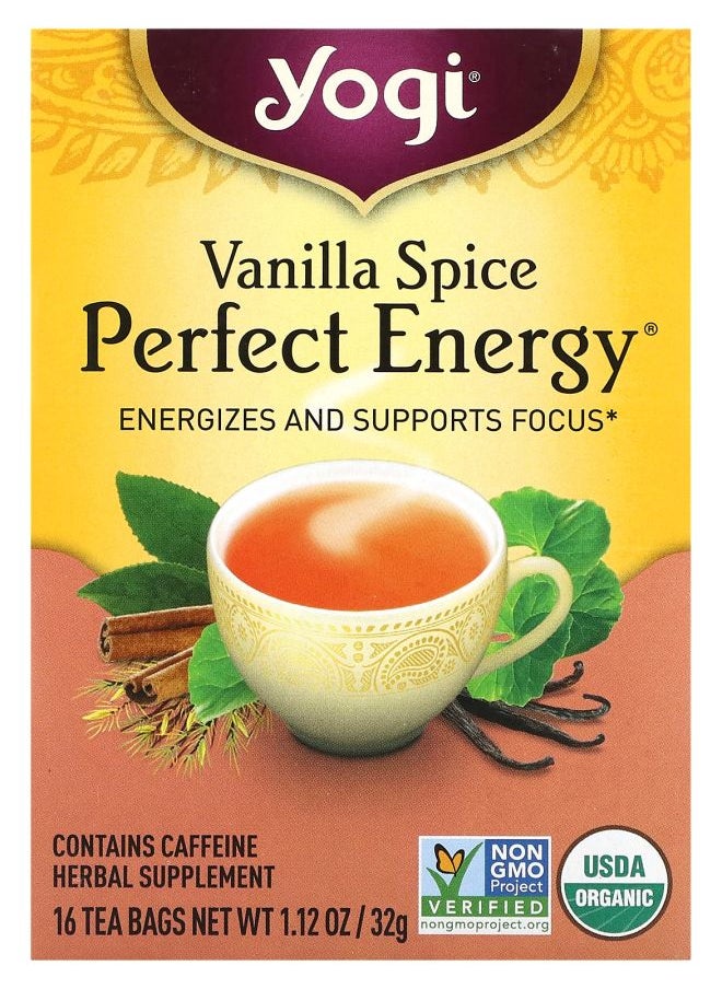 Yogi Tea Perfect Energy Vanilla Spice 16 Tea Bags 1.12 oz (32 g) 