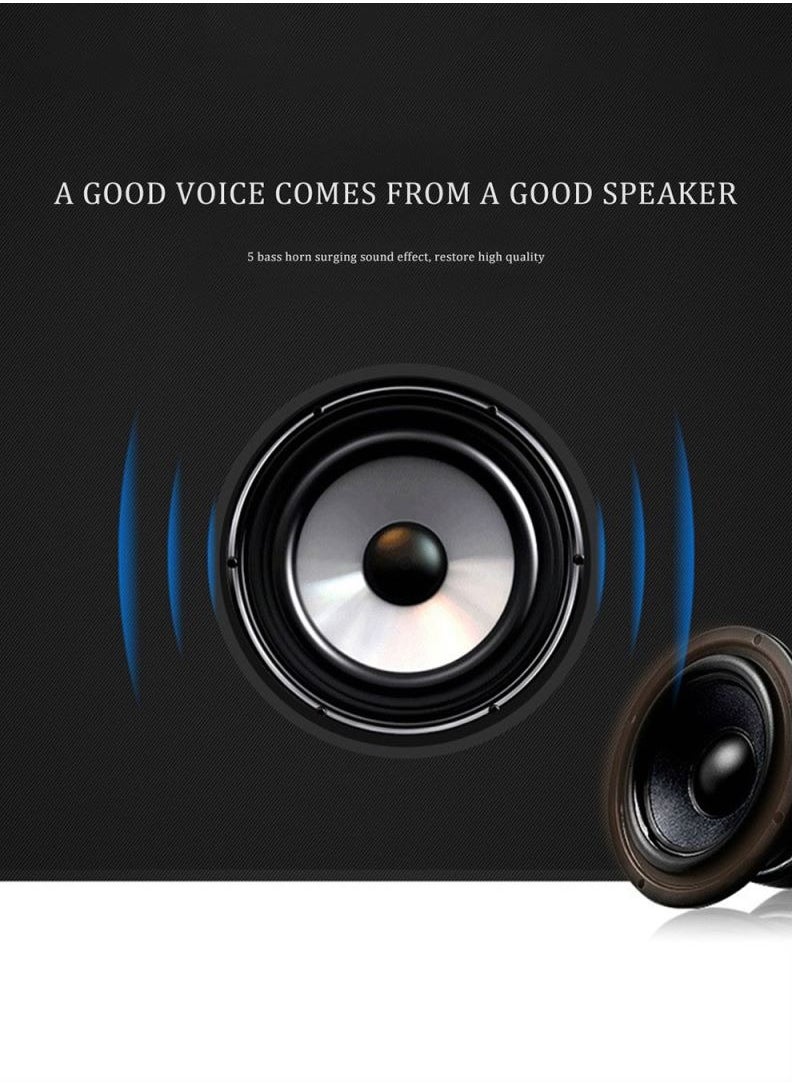 Generic - Portable Bluetooth Speaker Mini Computer Audio Subwoofer Speaker Blue - Image 1