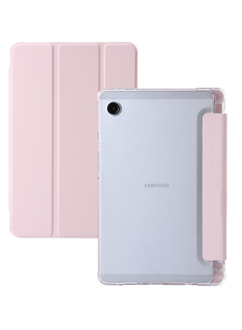 Case for  Samsung Galaxy Tab A9 Plus,Transparent Airbag With Pen Slot For Anti Drop, Tablet Protective Cover, Triple Fold Multi Angle Design, Automatic Wake-up/sleep, Soft Leather - Image 1
