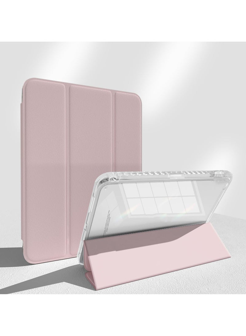 Case for  Samsung Galaxy Tab A9 Plus,Transparent Airbag With Pen Slot For Anti Drop, Tablet Protective Cover, Triple Fold Multi Angle Design, Automatic Wake-up/sleep, Soft Leather - Image 4