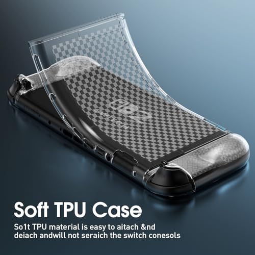 HEYSTOP Switch 2 Case for Nintendo Switch 2(2025), Switch 2 TPU Cover, Protector Case Cover for Switch 2 Accessories with 6 Thumb Caps and Screen Protector, Anti-Slip, Shock-Proof,Anti-Scratch - Image 2