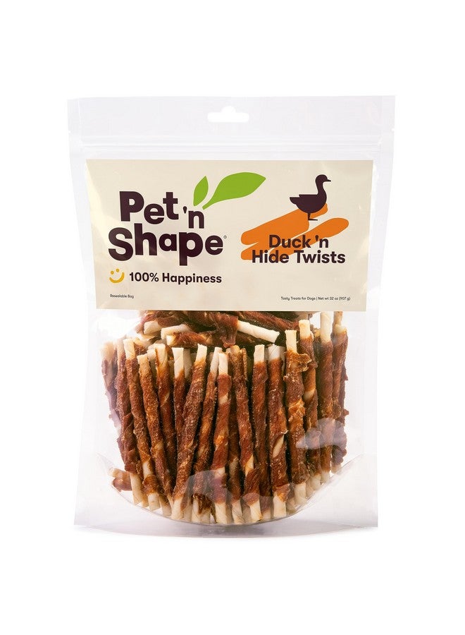 Pet 'n Shape Hide Twists - Duck Wrapped Rawhide Dog Treats - Small Twist - 2 Pounds - Image 1