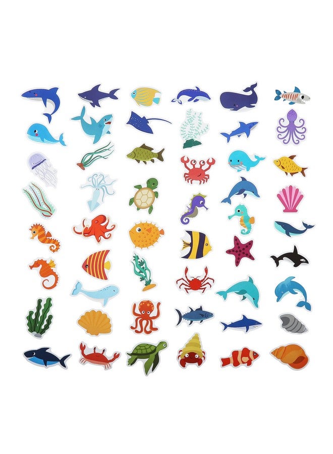 Cleverplay 100 Pack Ocean Life Animal Stickers,Under The Sea Party Favors, Waterproof Stickers for Water Bottle Laptop Computer Phone - Image 3