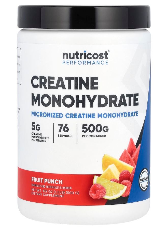 Nutricost Performance Creatine Monohydrate Fruit Punch 1.1 lbs (500 g)