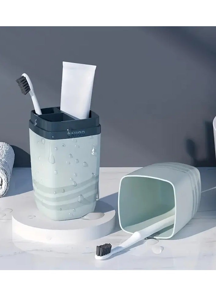 Goolsky 1pc Portable Travel Toothbrush Case, 3in 1 Toothpaste Holder with Cover, Multi-Functional Toothbrush Cup Container for Travel Camping Business, Home Decor, Furniture for Home,Bathroom accessories, toiletries  - Image 4