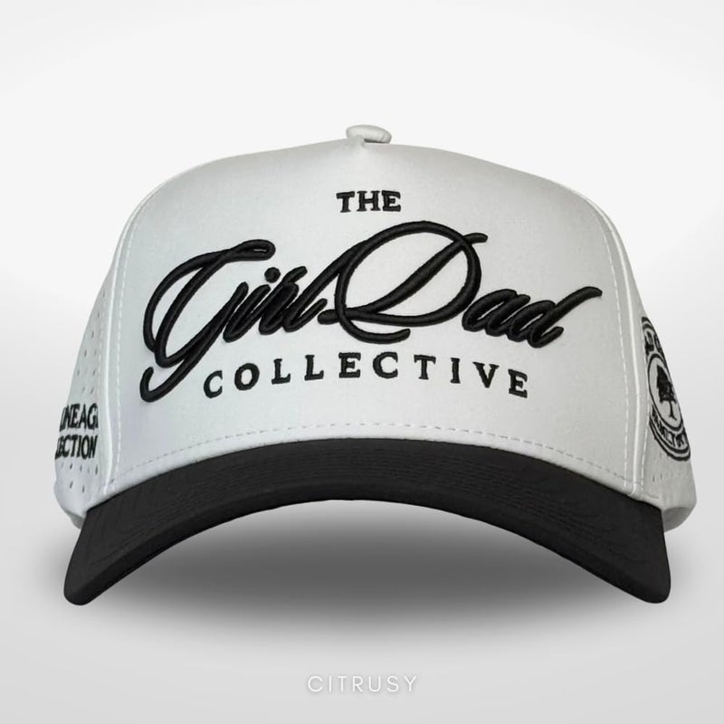 CITRUSY Athletic Trucker Golf Hat | Performance Mens 5 Panel Hat | Cool Breathable Waterproof Sweat Proof Workout Running Cap | Golf Gear Accessories | A Frame Rope Snapback Adjustable Hat (Girl Dad | Black) - Image 2