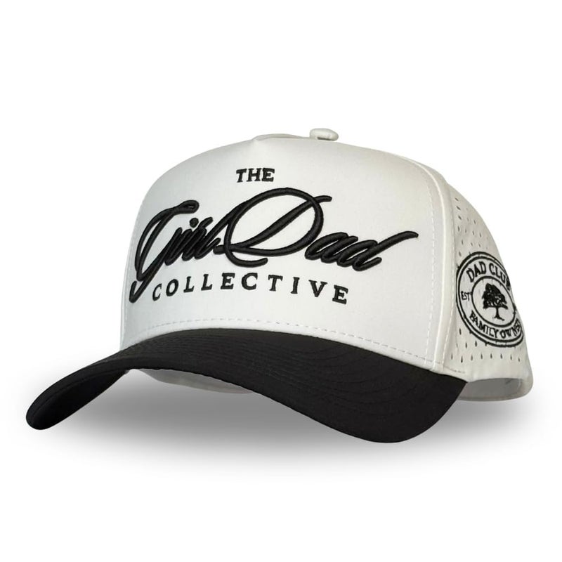 CITRUSY Athletic Trucker Golf Hat | Performance Mens 5 Panel Hat | Cool Breathable Waterproof Sweat Proof Workout Running Cap | Golf Gear Accessories | A Frame Rope Snapback Adjustable Hat (Girl Dad | Black) - Image 1