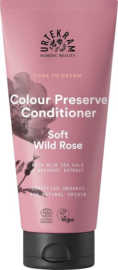 Urtekram Conditioner Colour Preserve Wild Rose 180 ml Vegan Organic Natural Origin - Image 1