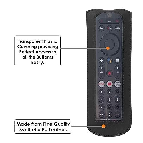 Zaoma Flip Case Cover Compatible for Remote of Airtel xstream Dth Remote Control PU Leather Cover Holder (Black) - Image 2