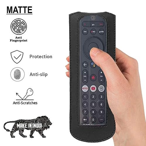 Zaoma Flip Case Cover Compatible for Remote of Airtel xstream Dth Remote Control PU Leather Cover Holder (Black) - Image 4