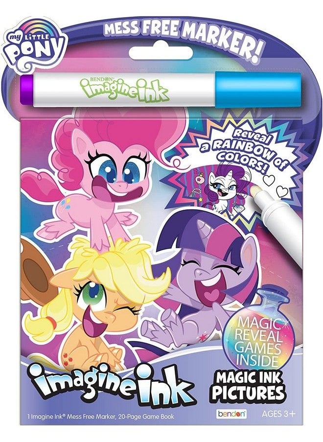 Bendon - My Little Pony Imagine Ink Coloring Super Set ~ Bundle With 3 Mlp Imagine Ink Mess Free Coloring Books For Kids With Stickers (My Little Pony Party Favors And Activities) - Image 1