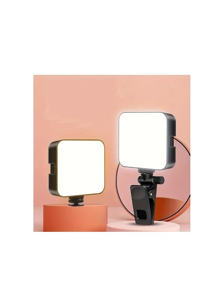 Generic - Rechargeable 64 LED Selfie Light – 7 Lighting Modes, Compact Clip-On Light for Phones, Laptops, Video Conferences, and Selfies - Image 1