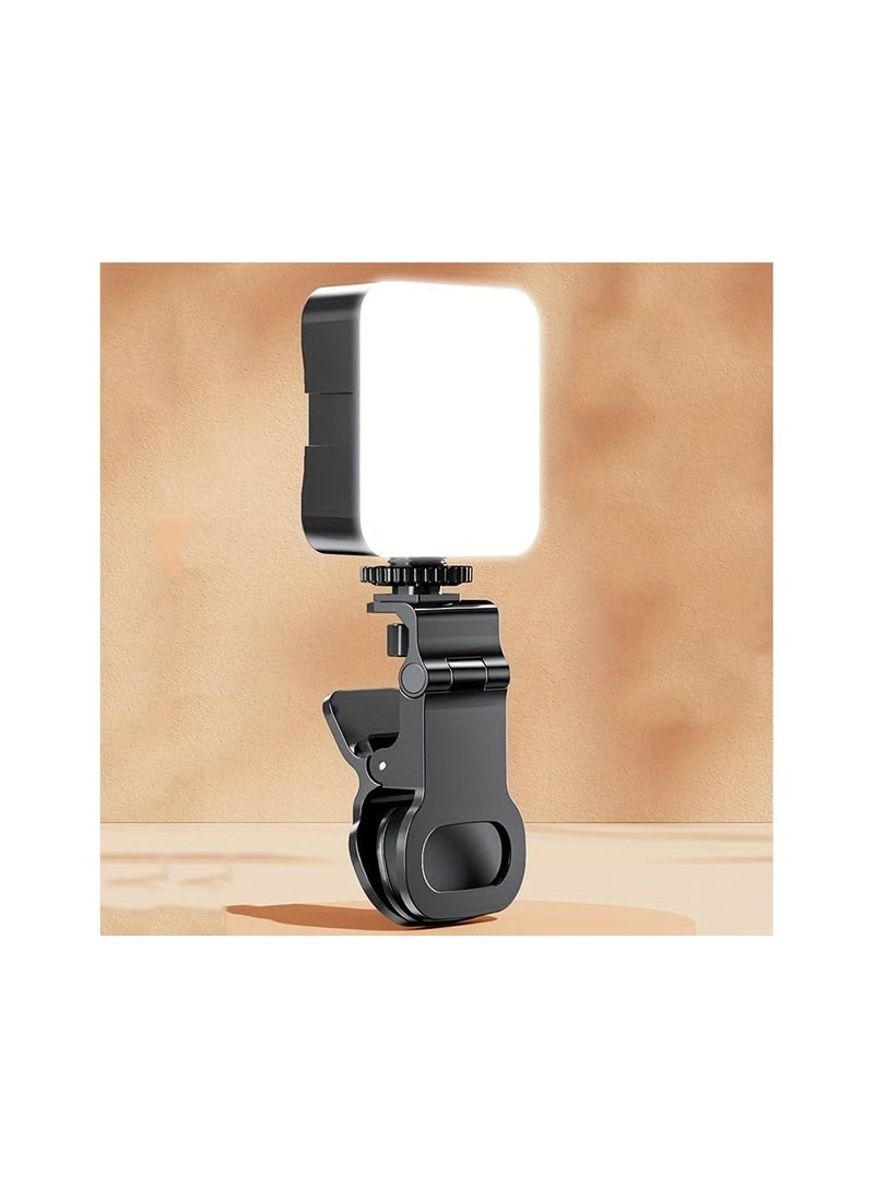 Generic - Rechargeable 64 LED Selfie Light – 7 Lighting Modes, Compact Clip-On Light for Phones, Laptops, Video Conferences, and Selfies - Image 1