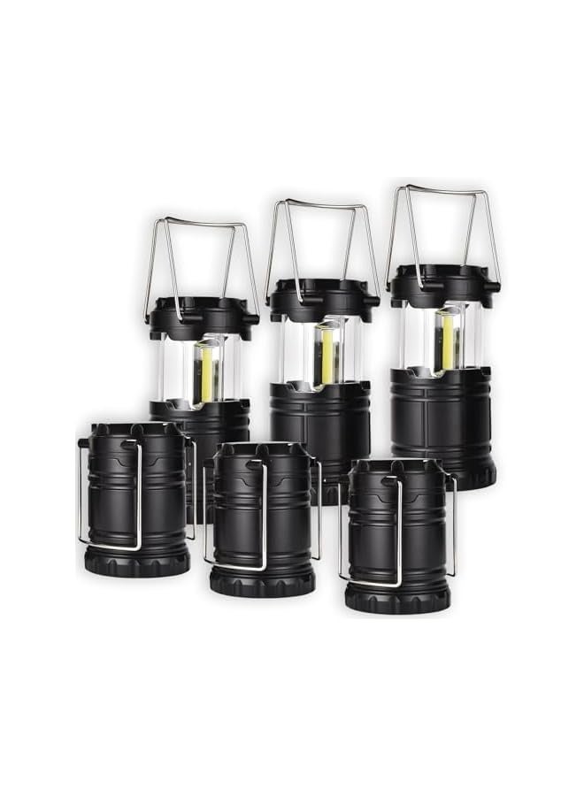 erorex Lantern Collapsible Camping Light, Battery Operated Lanterns COB Super Bright for Power Outages Indoor Emergency Outdoor Camping Hiking Kit,6 Pack - Image 1