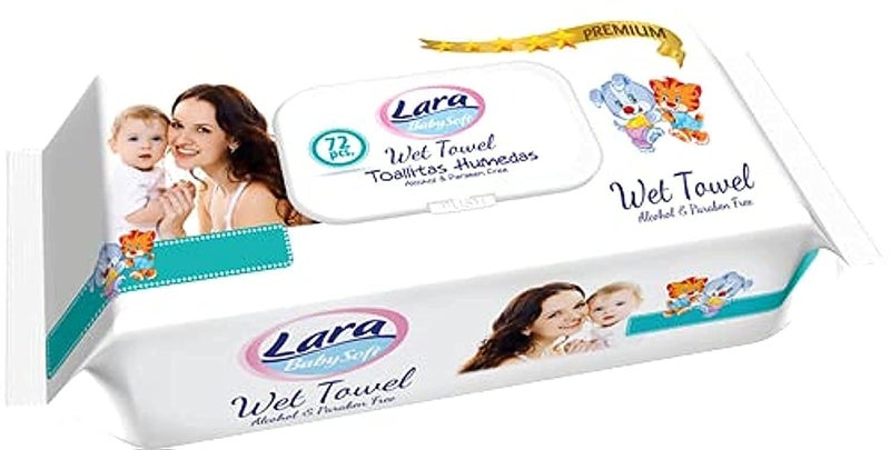 Lara Baby Soft Premier Wipes- 72 Count
