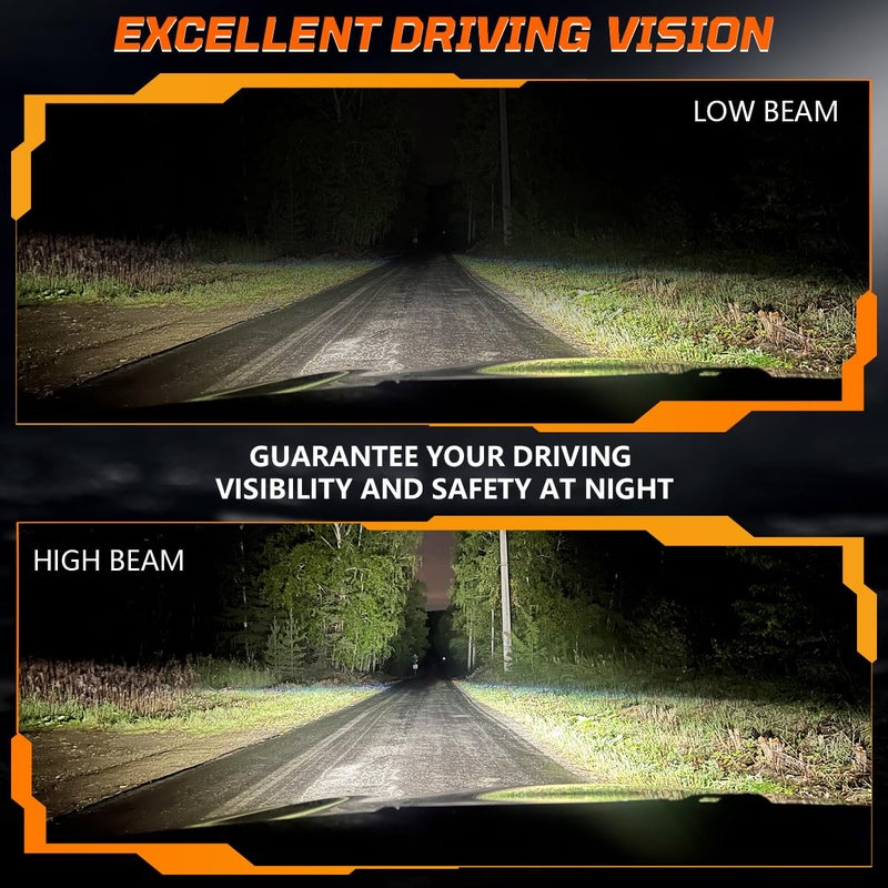IHNZCB H4/9003 LED Headlight Bulbs + 7 Inch H6024 Glass Round LED Headlight Housing,Halogen Sealed High Low Dual Beam,Original Classic Look Conversion Pair Kit Pair - Image 5