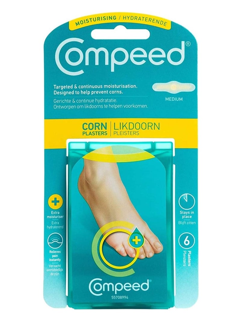 Compeed Corn Plaster plus Extra Moisturizer and Hydration Prevent Corns 6 Plaster Medium 