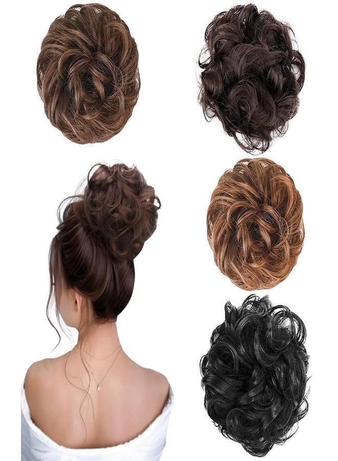 VIVIAN Multicolor Rafall Juda Bun Fashion Hair Extension With Elastic Rubber Band (Pack of 4) - Image 2