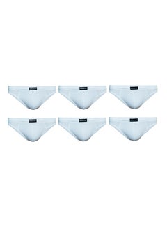 John Gladstone Mens Brief White Inner Elastic pack of 6