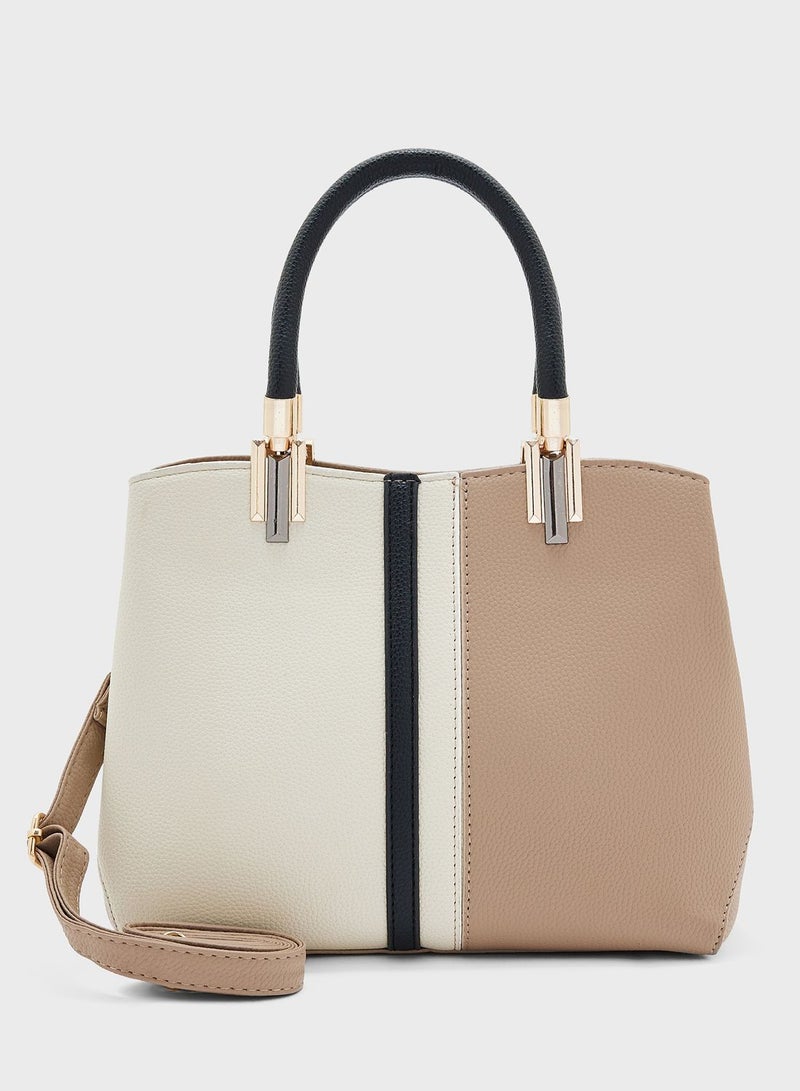 ELLA Color Block Satchel Bag - Image 1