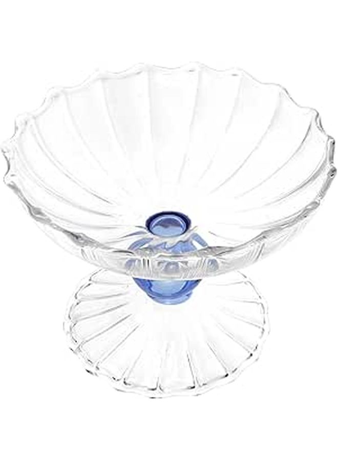 Vintage Glass Fruit Bowl 350ml with Footed Base for Dessert Snacks and Candy - Image 1